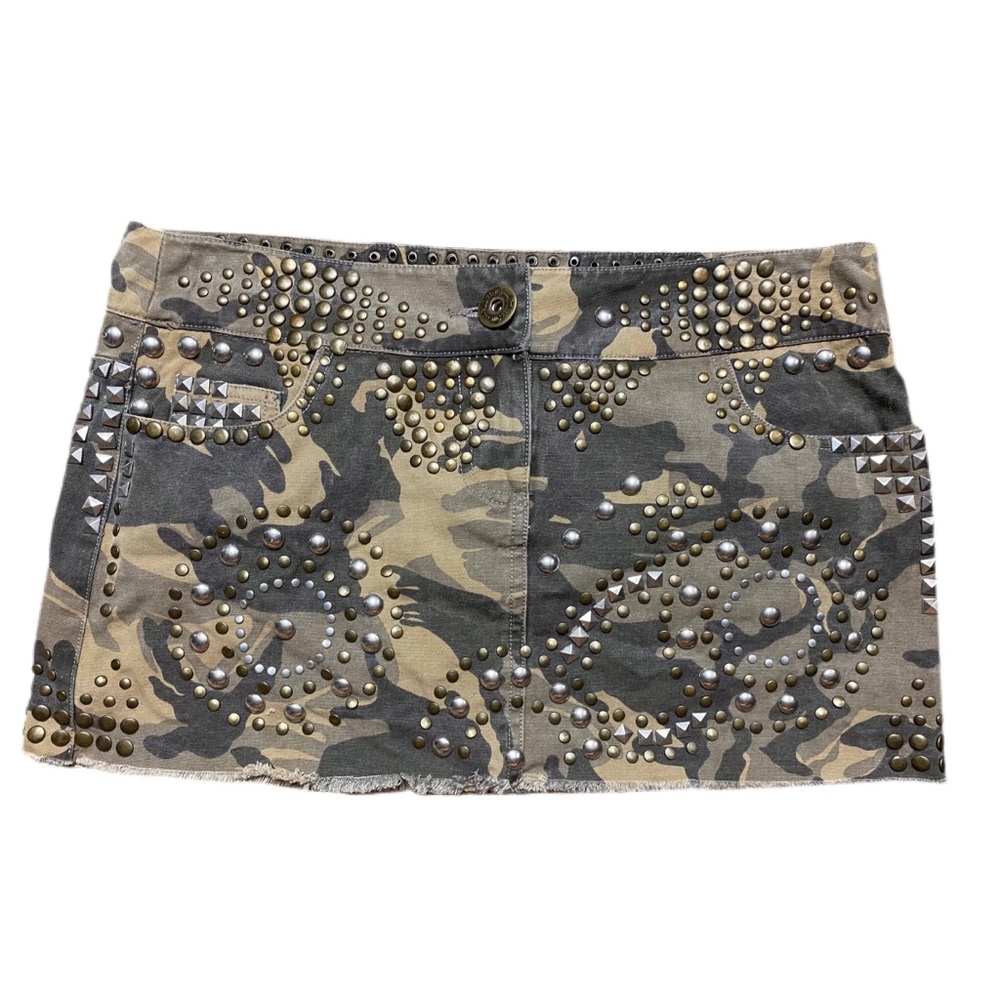 Miss Me jeans camo skirt M